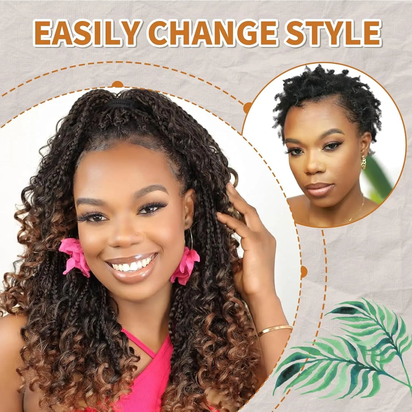 10 Inch Bob Goddess Box Braids Crochet Synthetic Hair 1Pcs/Lot