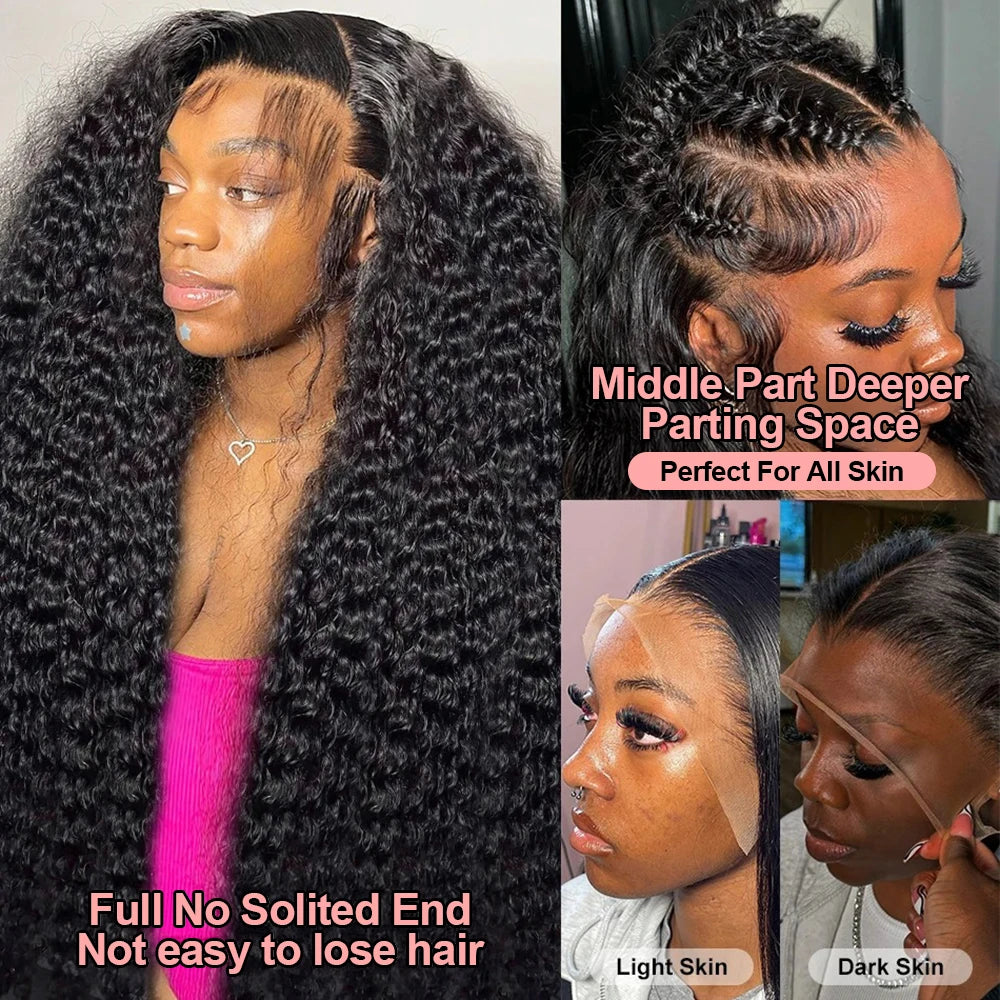 Brazilian Deep Wave Curly - Pre Plucked 360 Lace Front Human Hair Wig