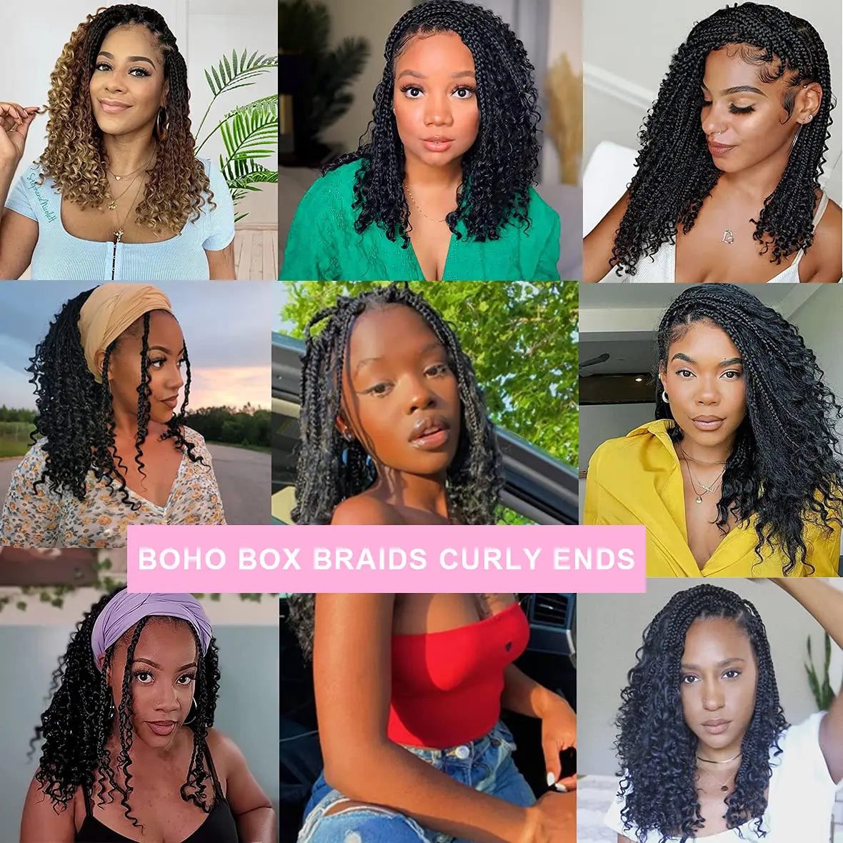 10 Inch Bob Goddess Box Braids Crochet Synthetic Hair 1Pcs/Lot