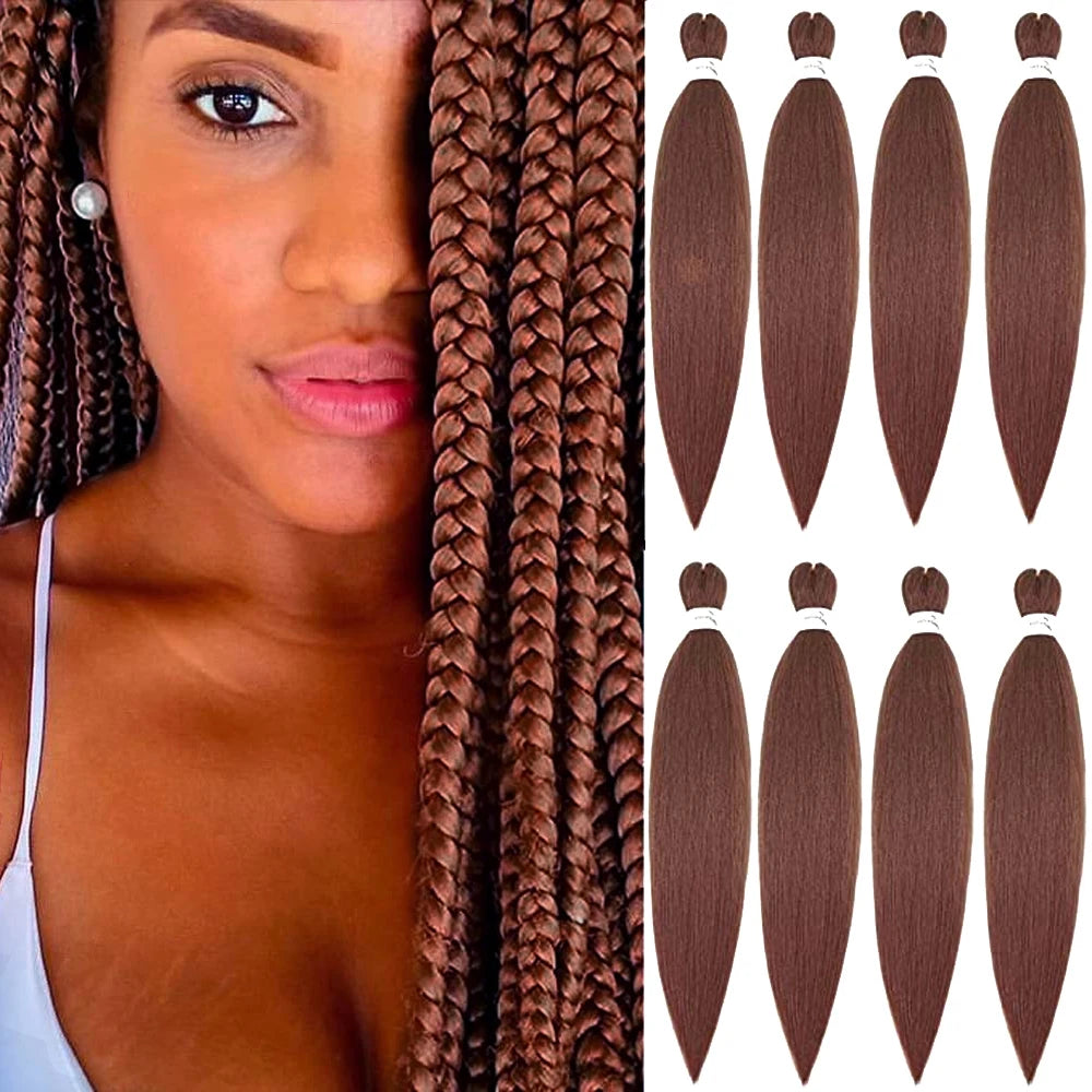 Pre-Stretched Synthetic Braiding Hair - Various Colors Available