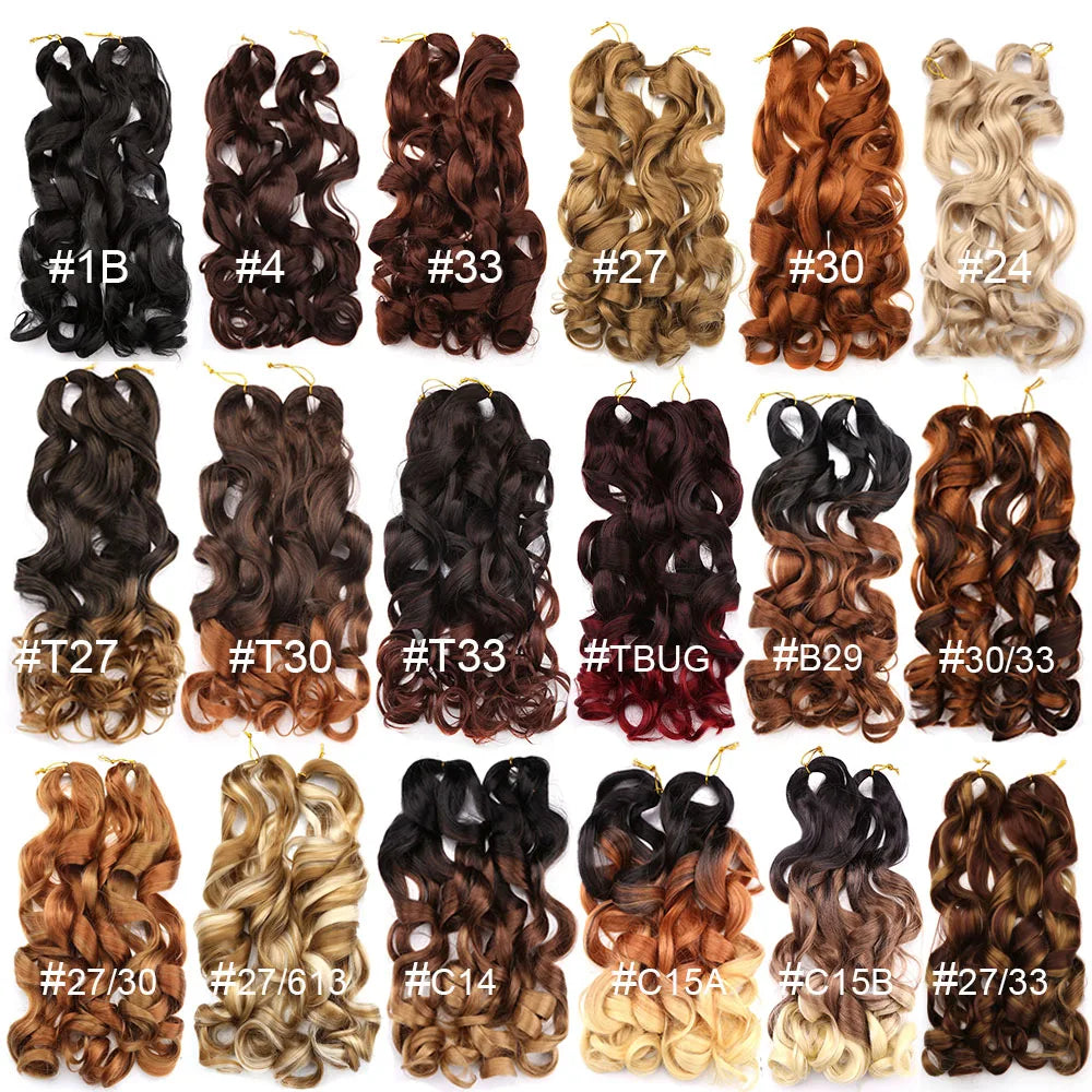 Spiral Curls Pre-Stretched Braiding Hair - Various Ombre Selections
