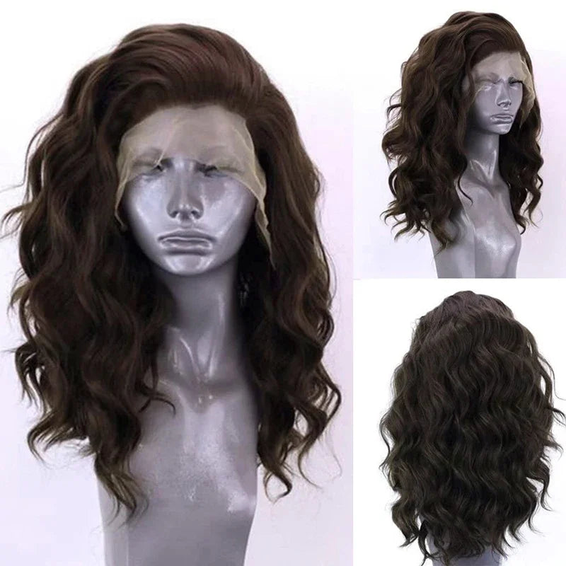 Water Wave Short Synthetic Lace Front Wigs - Various Colors Available