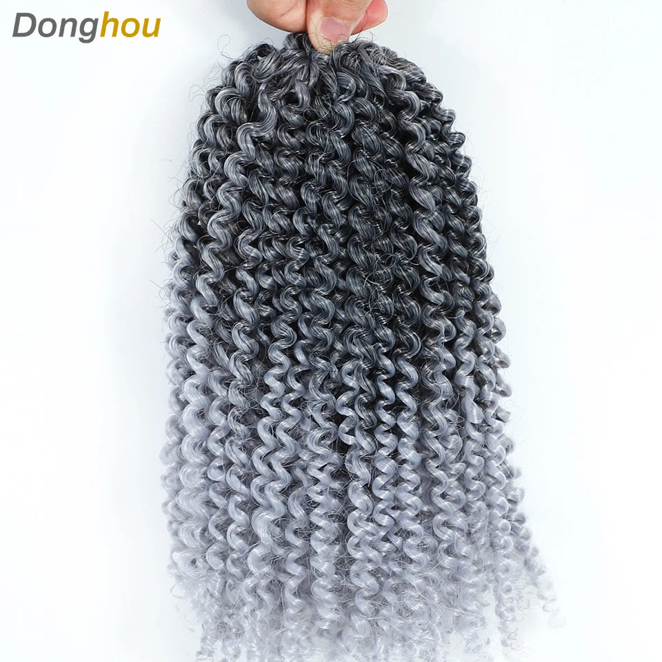 8 Inch Curly Passion Twist Synthetic Crochet Hair - Various Colors Available