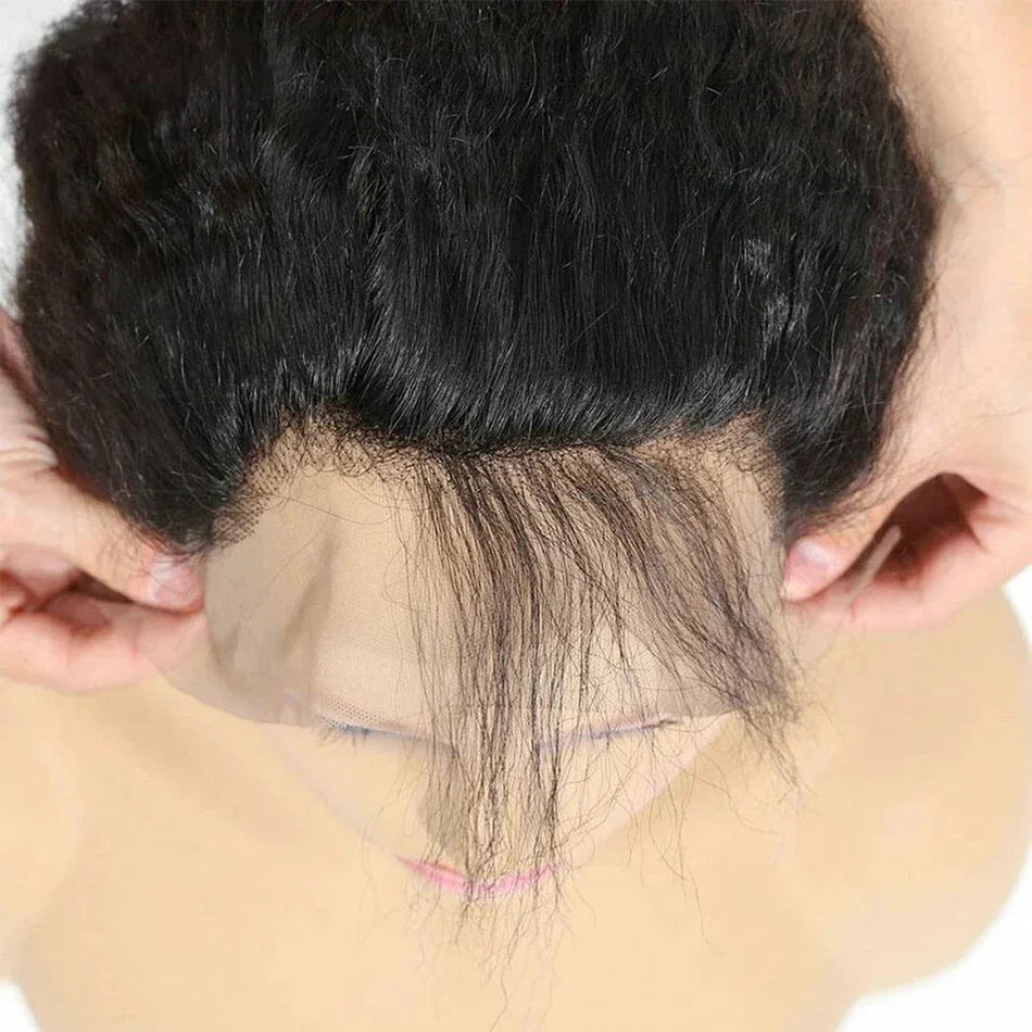 Raw Indian Yaki Straight 3 Bundles With HD Frontal Closure Human Hair Bundles