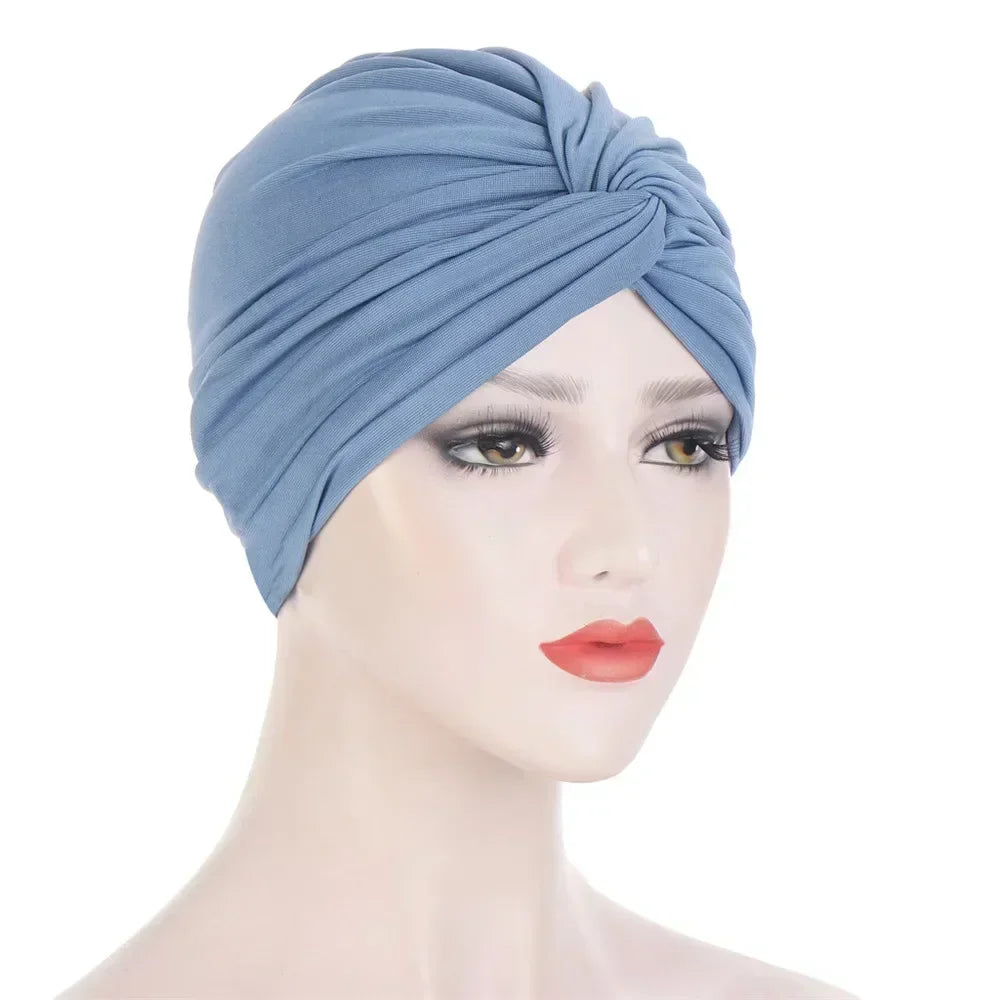 Women's Pleated Turbans in Various Colors