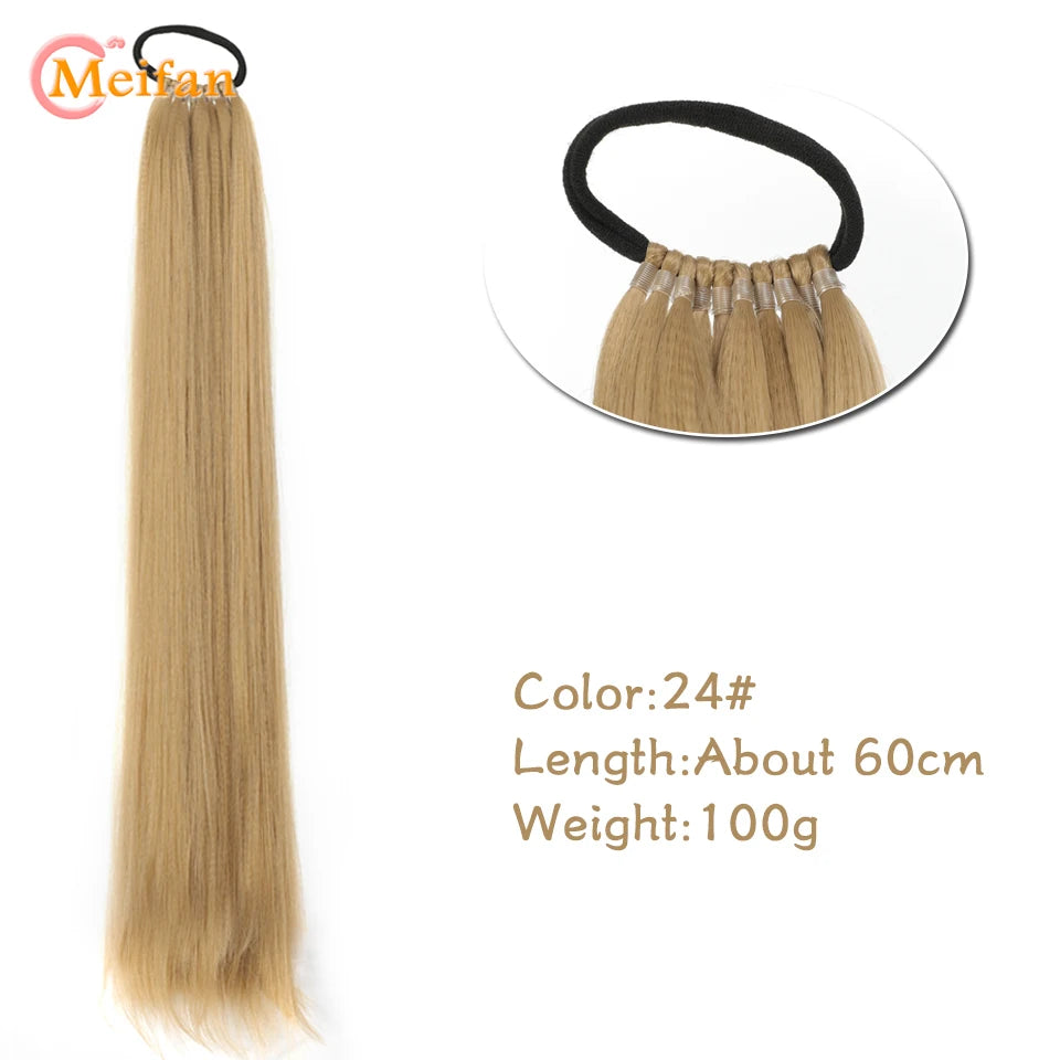 24 Inch Synthetic Hair Ponytail Extensions - Various Colors Available