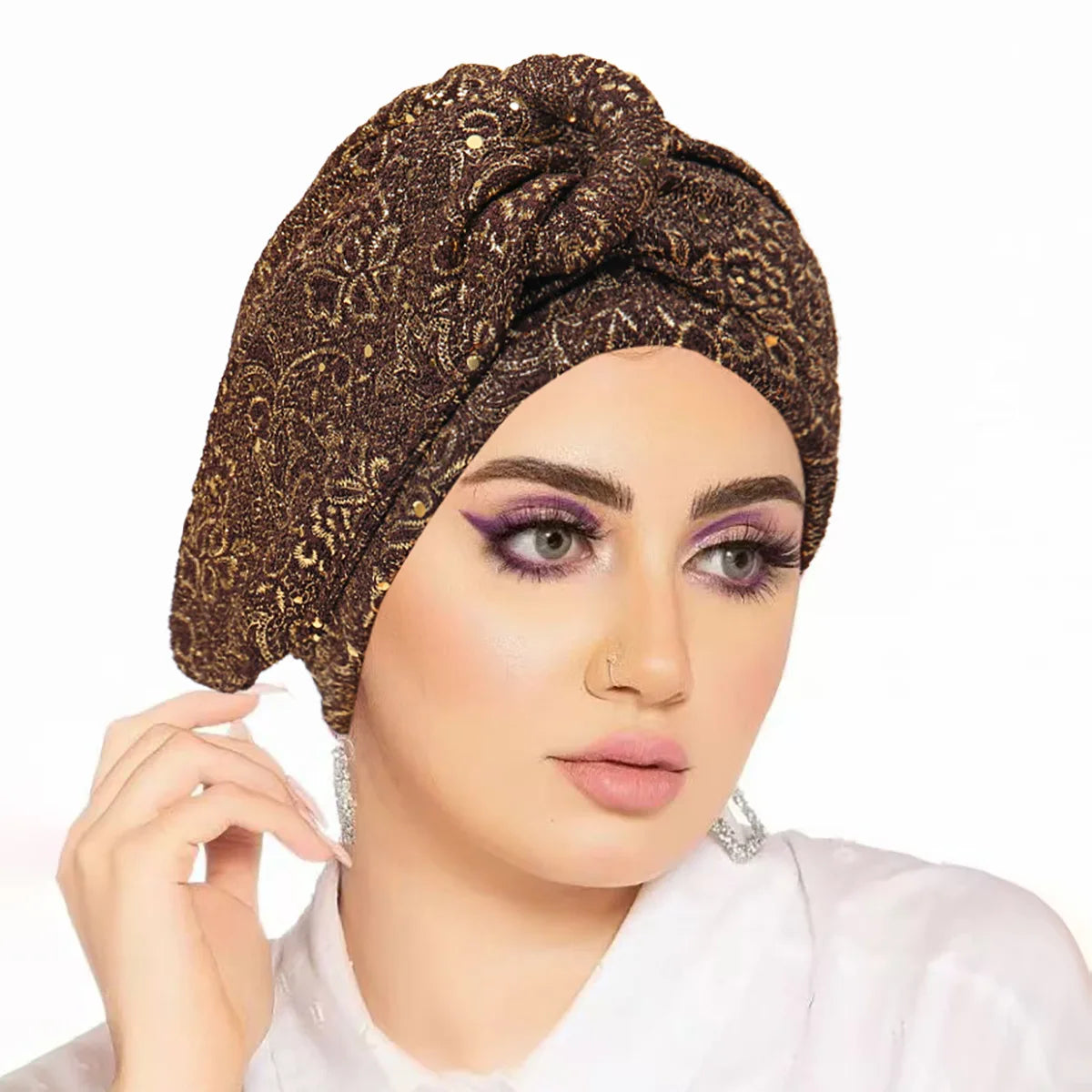 Women's Pleated Turbans in Various Colors