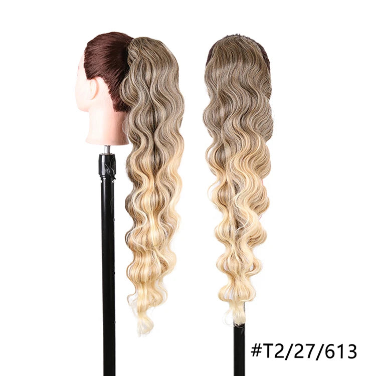 Long Synthetic Clip In Drawstring Ponytails - Various Options Available