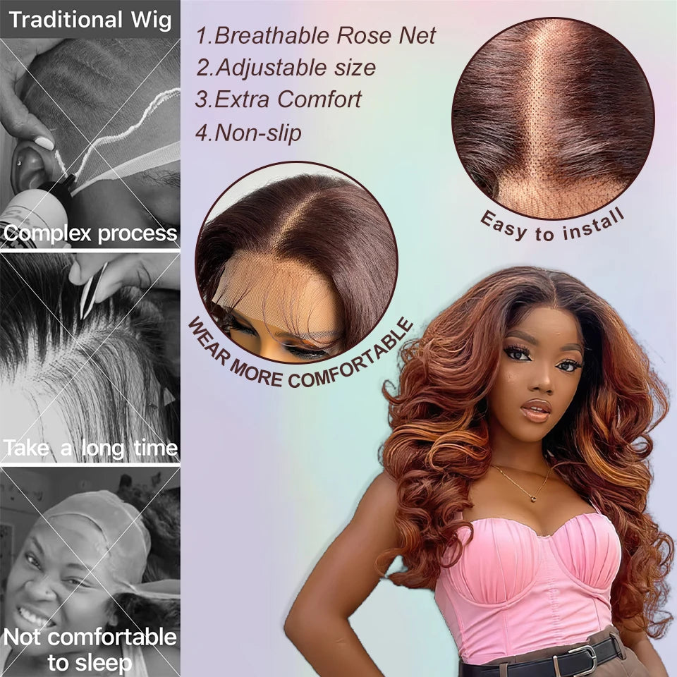 Curly Pre-Plucked Baby Hair Synthetic Lace Front Wigs - Various Colors Available