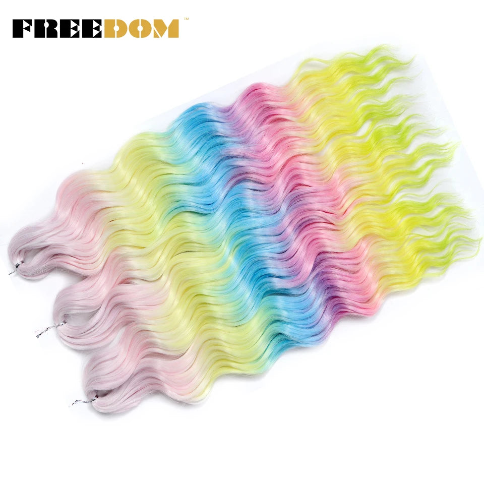 Deep Water Wave Synthetic 24inch Long Crochet Hair
