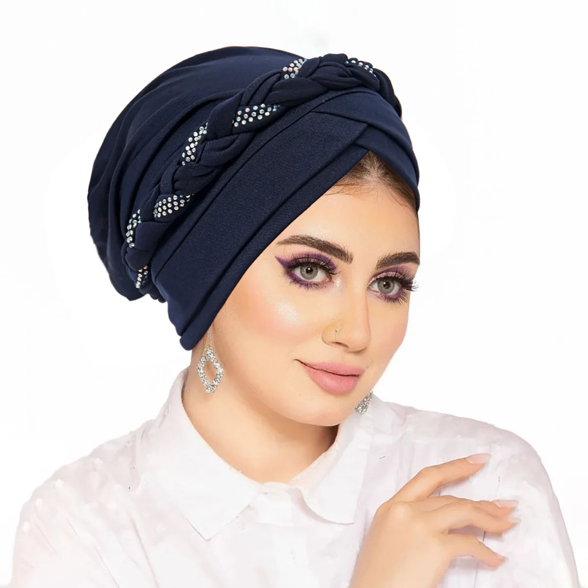 Women's Pleated Turbans in Various Colors