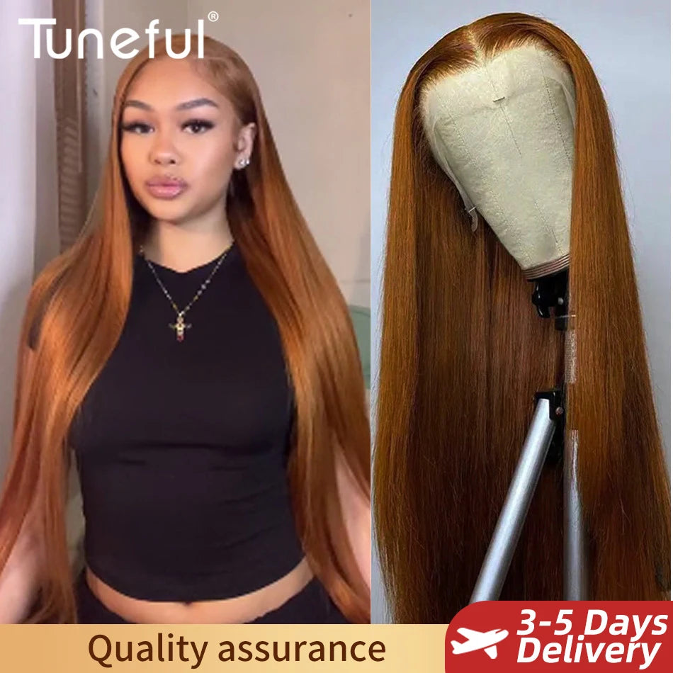 Bone Straight Ginger Blonde - HD Lace Frontal Human Hair Wig