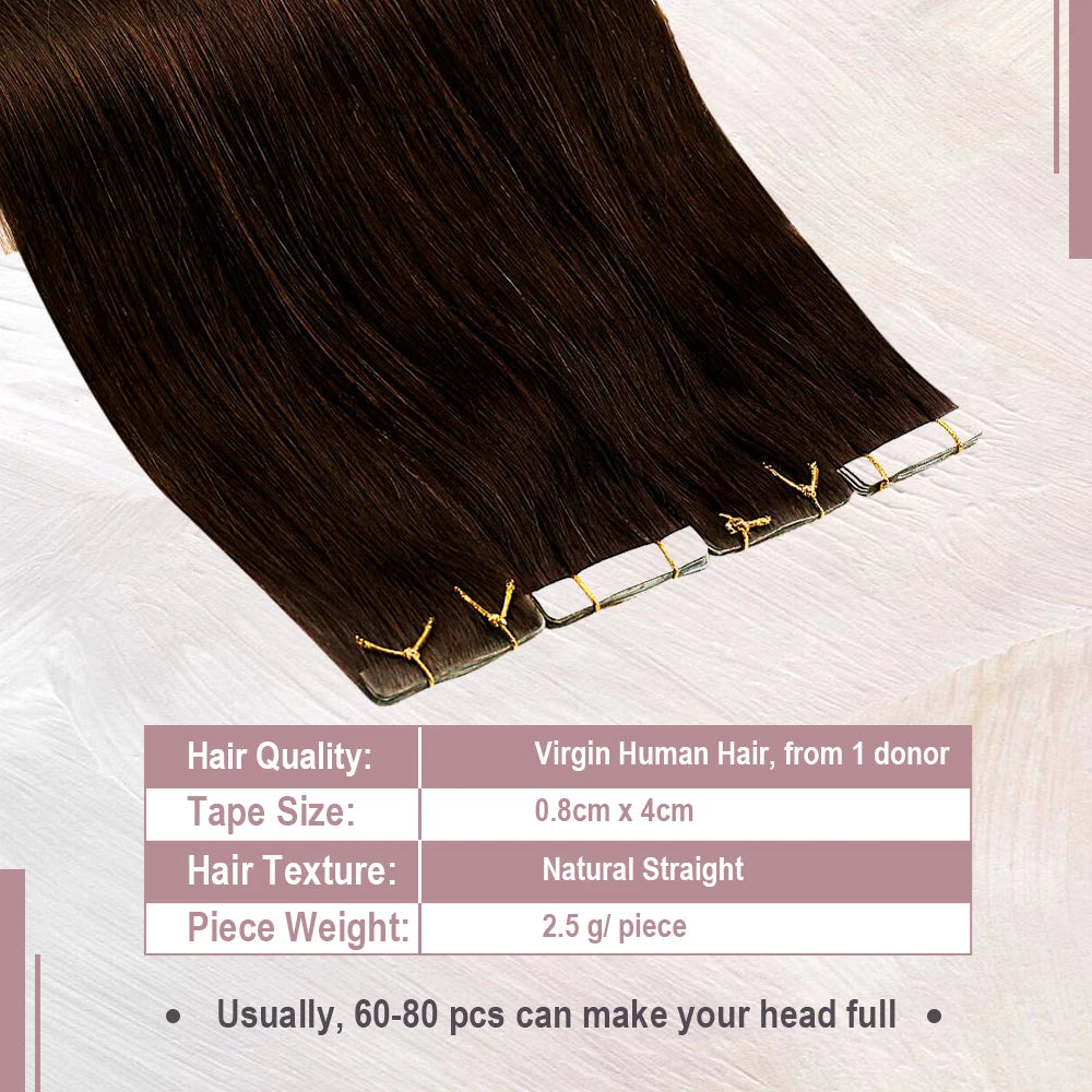 Invisible Seamless Skin Weft Injection Virgin Human Hair Tape In