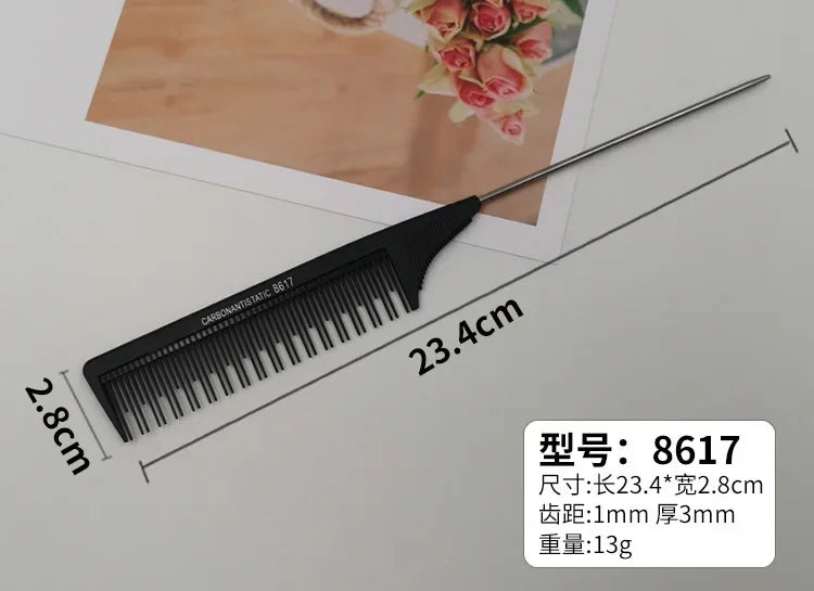 Professional Hair Tail Stainless Steel Styling Combs - Sold Separately