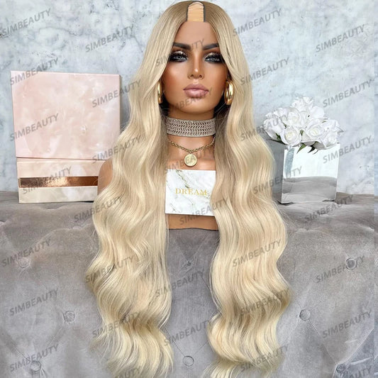 Body Wave U Part Human Hair Wigs - Various Colors Available