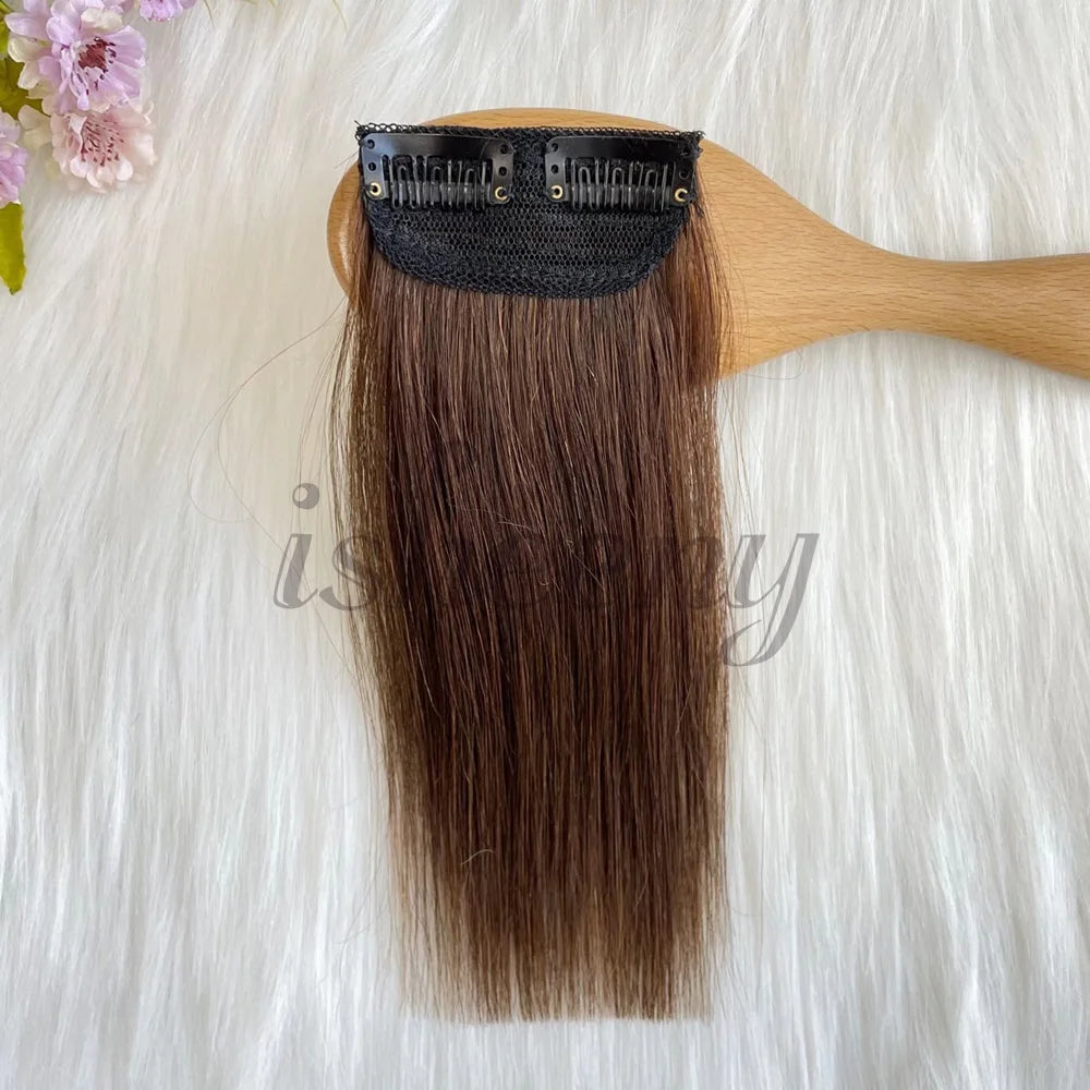 Real Remy Human Hair Clip-In Extensions - Short, Straight Hair Invisible Hairpin Adds Volume & Hides Thinning 10cm-30cm