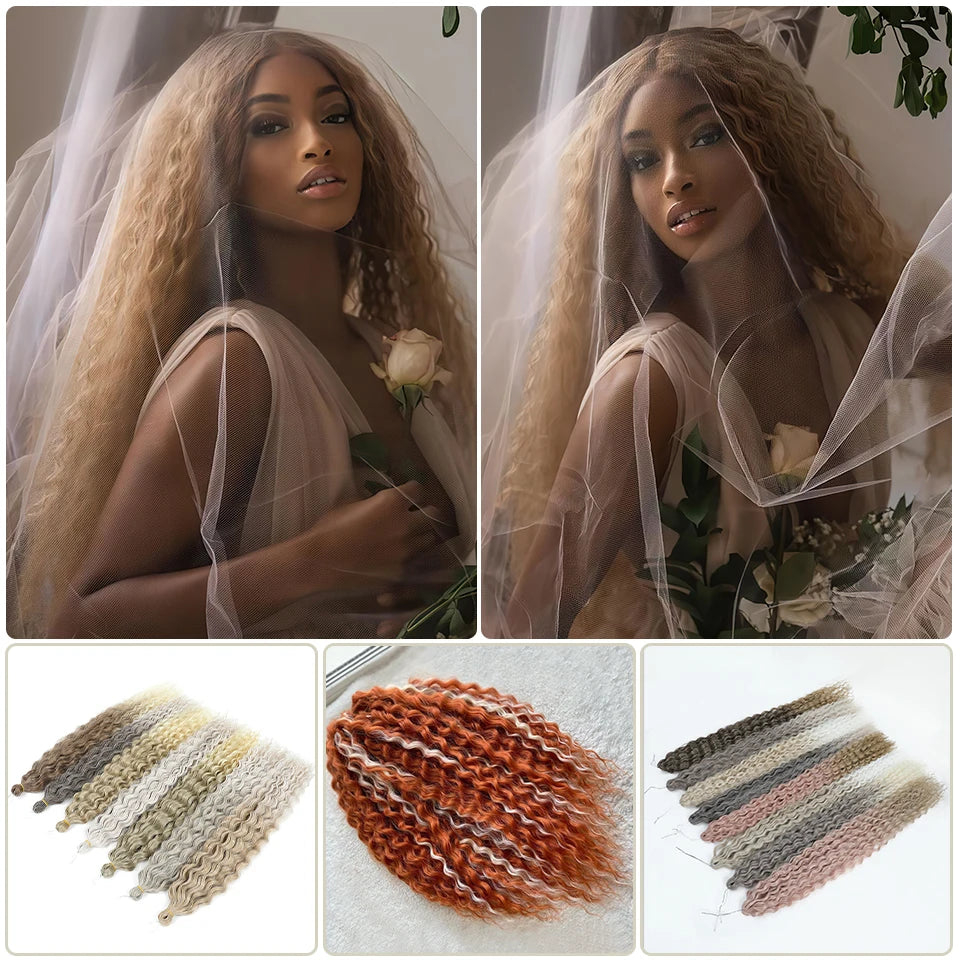 Synthetic Water Wave Twist Crochet Hair - Various Colors Available