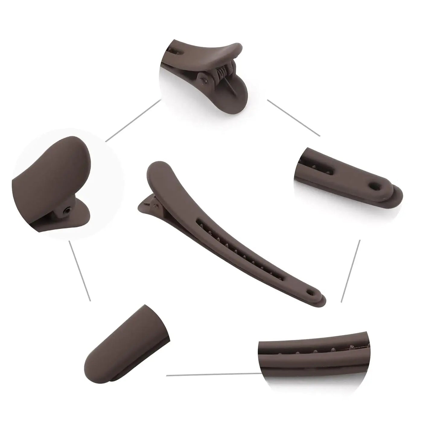 12 PCS Hair Clips; 3.1 Inch Matte Colors