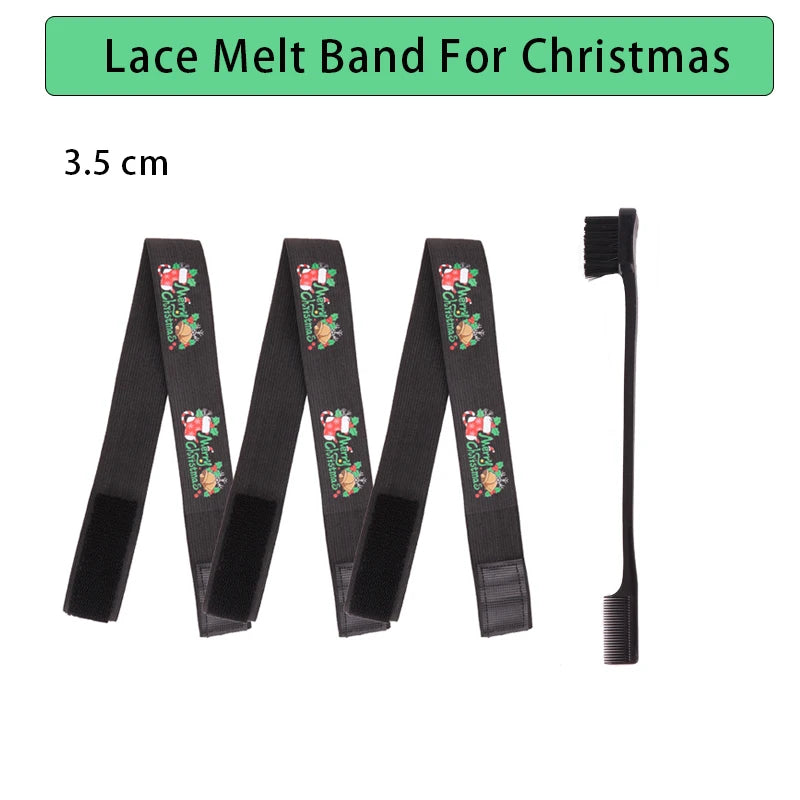 3PC Elastic Melting Lace Headband With Edge Brush/Comb