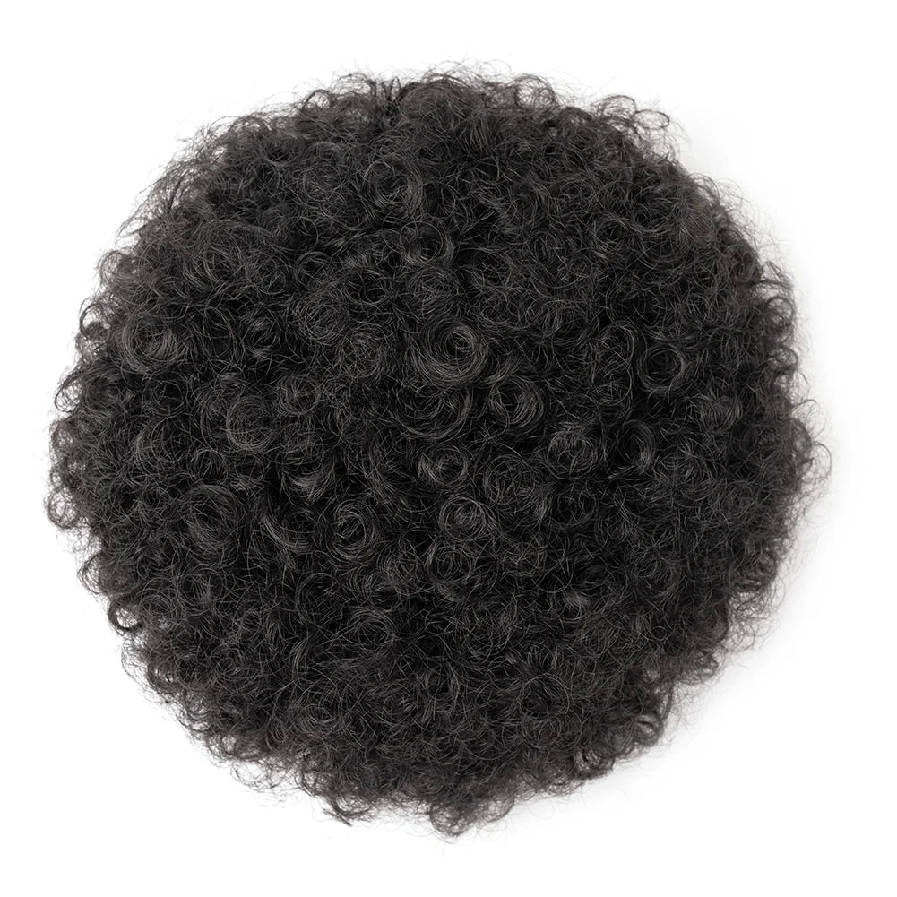 Afro Kinky Curly Puff Drawstring Synthetic Bun Ponytail