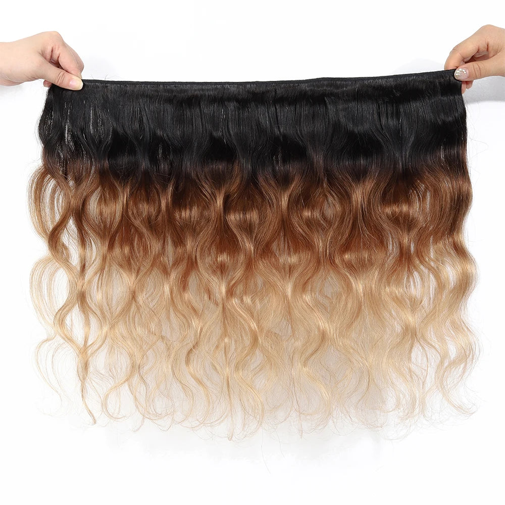 Body Wave Bundles Human Hair - Ombre Colored