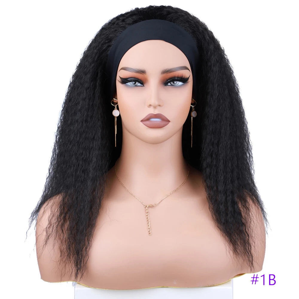 Kinky Curly Synthetic Headband Wig