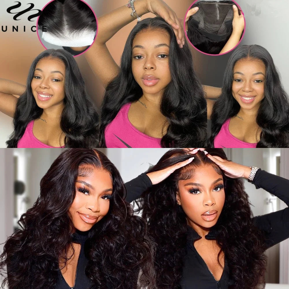 Body Wave Bye Bye Knots - Pre Bleached Knots Pre Cut Glueless Human Hair Ready To Wear Wig