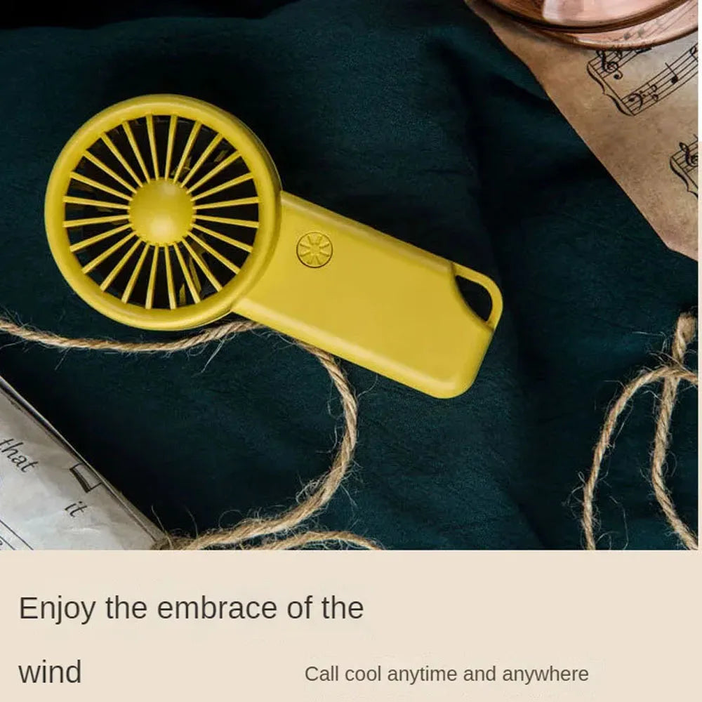 Portable Mini Rechargeable USB Charging Handheld Fan Built-in Battery 3 Speed Power - Various Colors Available
