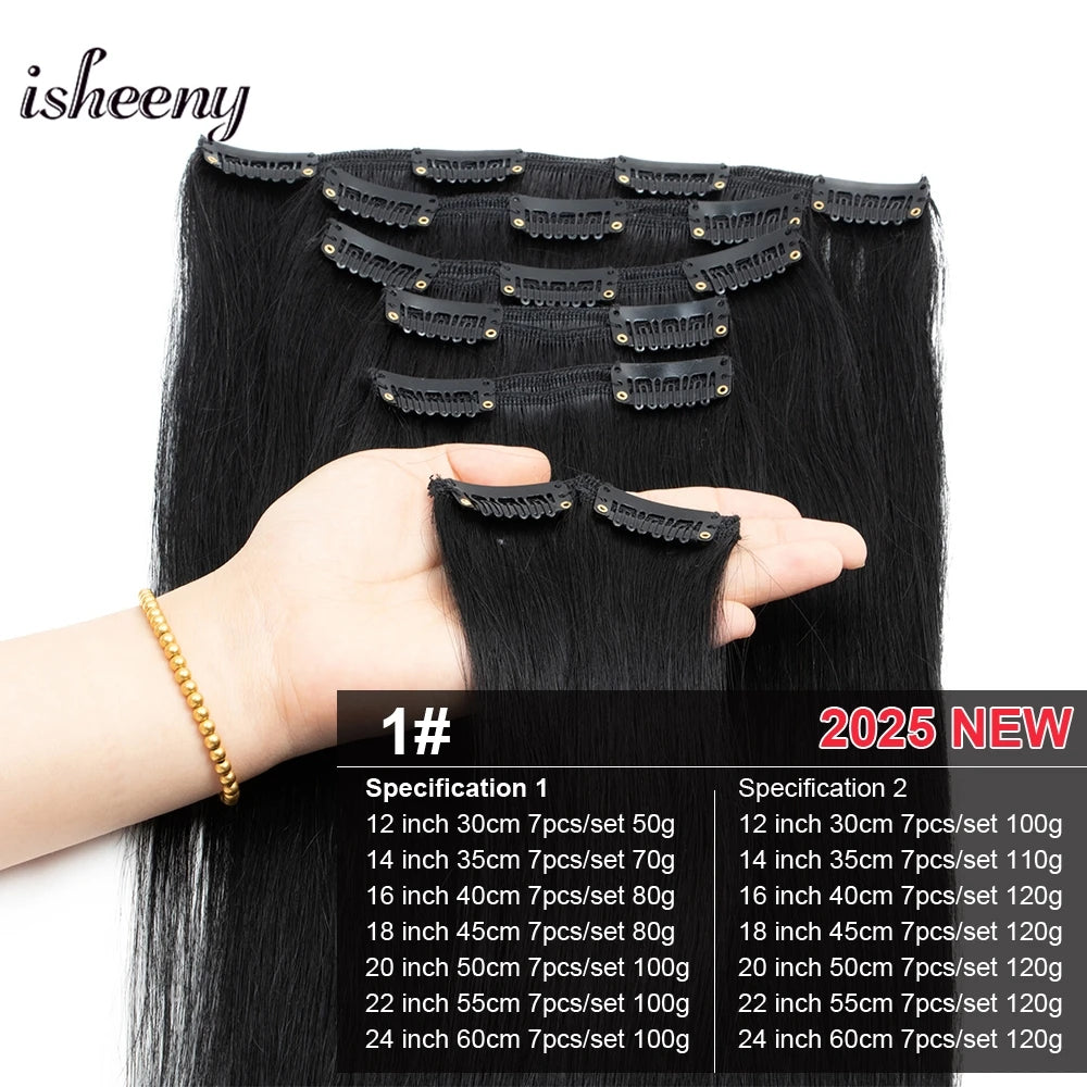 Straight Human Hair Clip Ins - Various Options Available