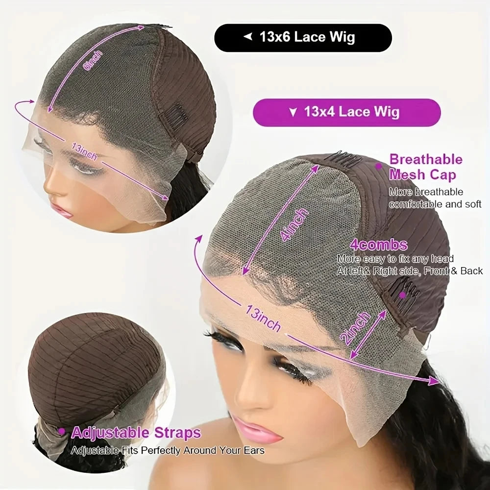 Deep Wave Curly - Glueless Preplucked HD Frontal Lace Human Hair Wig