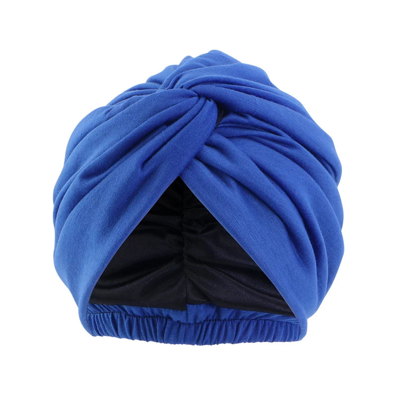 Women Double Layer Satin Lining Stretch Turban