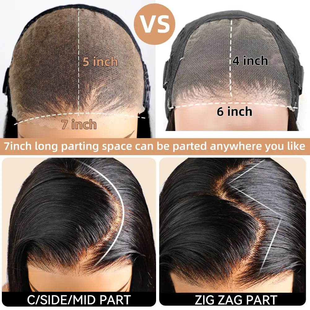 Body Wave - Glueless HD Transparent Pre Bleached Lace Closure Ready to Wear Wig