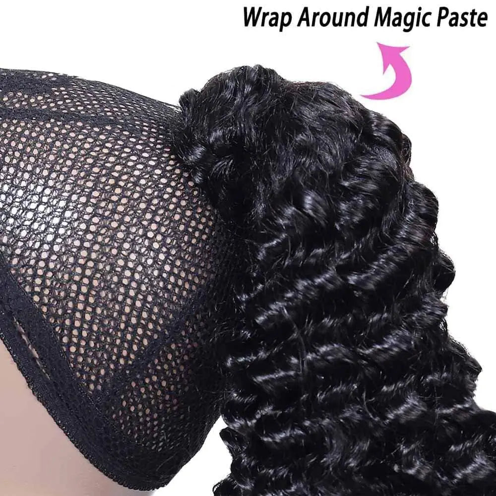 Human Hair Wrap Around Ponytail 10-32 Inches; Available in Straight, Body Wave, Water Wave & Kinky Curly (Natural Color)