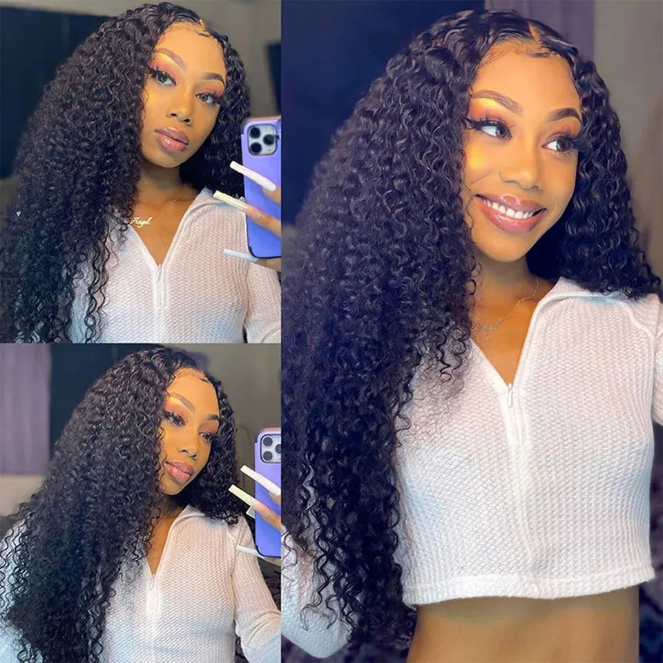 Kinky Curly Hair Raw Indian Hair Bundles In Natural Color