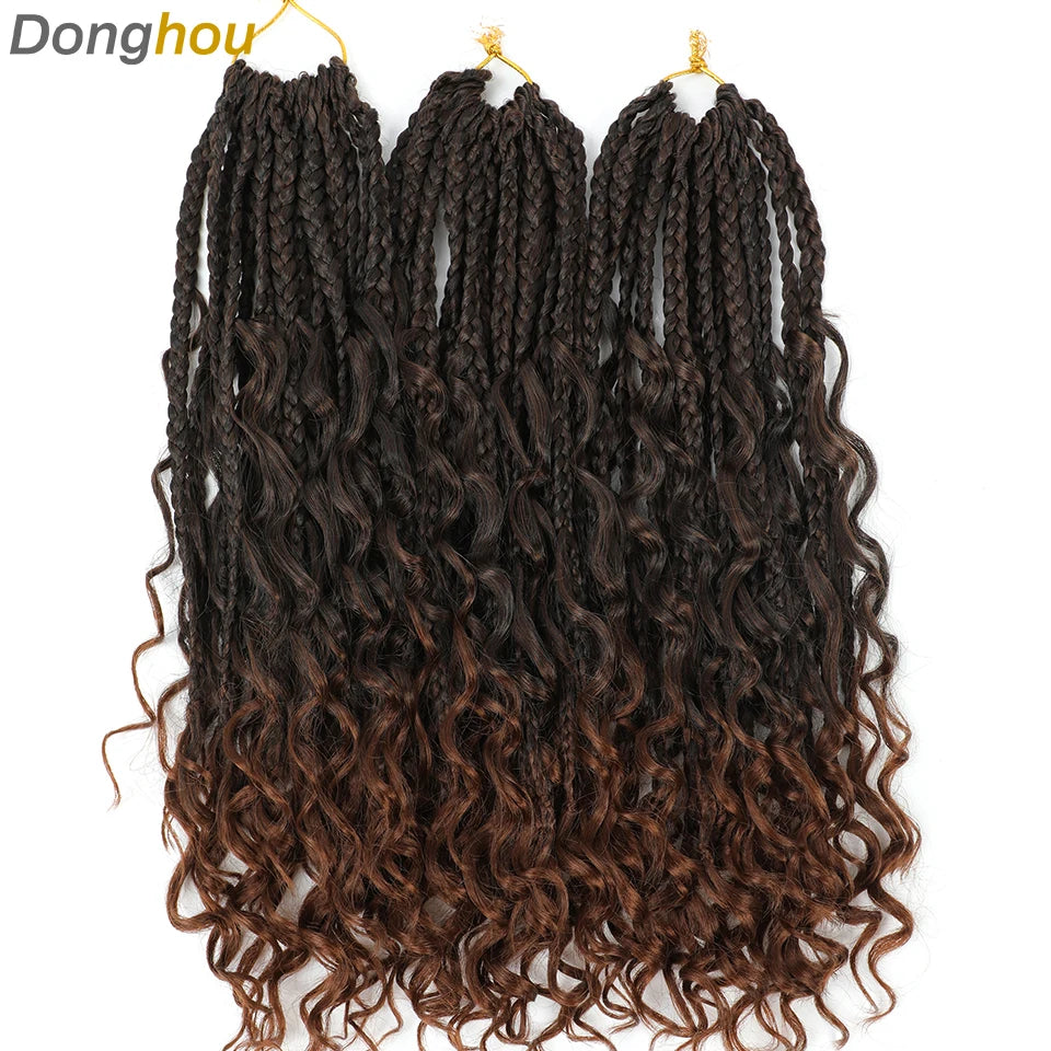 Boho Box Braids Synthetic Crochet Hair