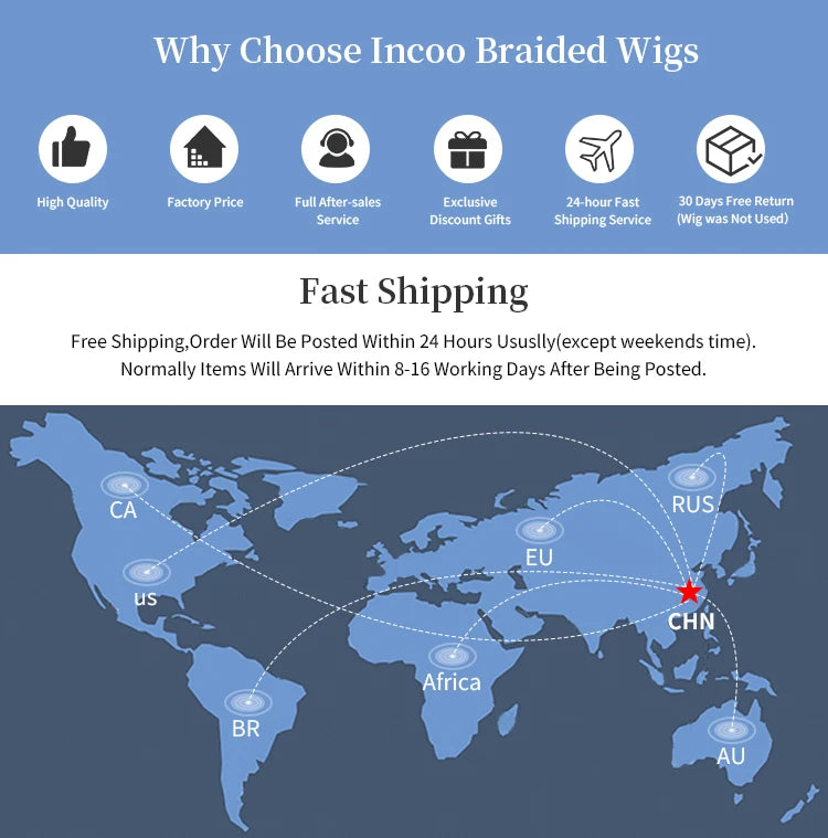 Boho Box Braided Full Lace Front Synthetic Wigs - Various Colors Available