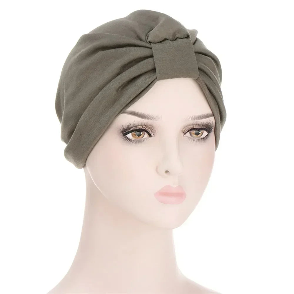 Women's Pleated Turbans in Various Colors