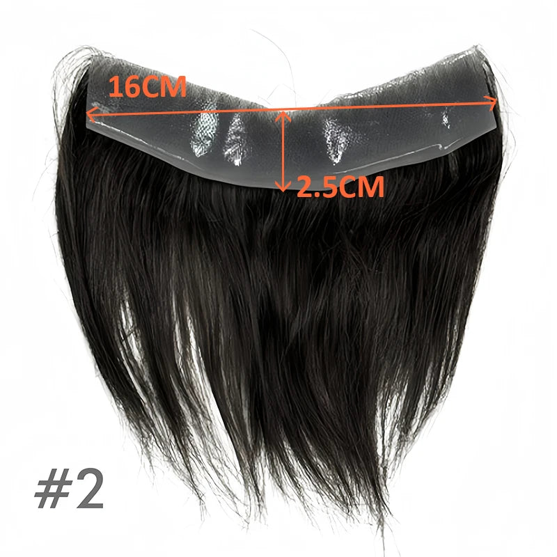 Straight 100% Human Remy Hair V Style Thin Skin Full PU Men's Capillary Prosthesis Frontal - Various Options Available