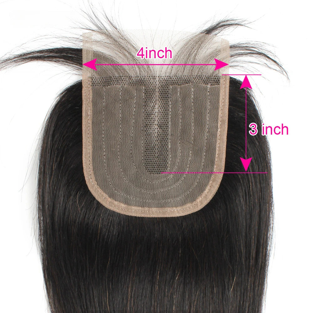 T Lace Middle Part Transparent Lace Closure Remy Human Hair - Various Options Available