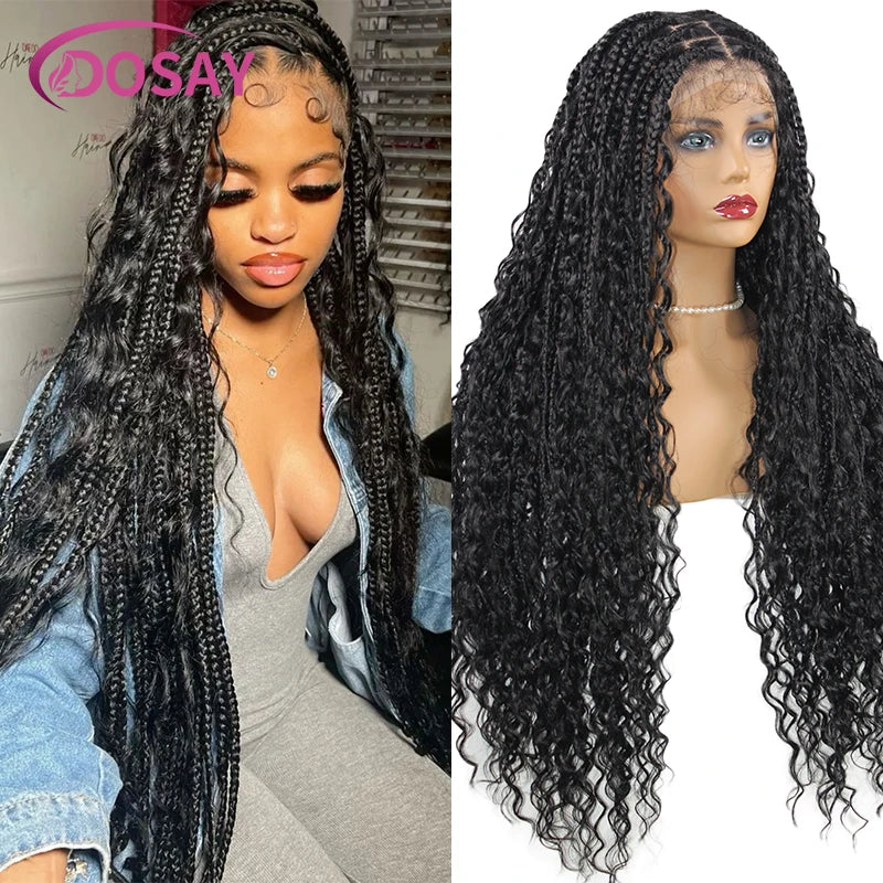 Boho Box Braided Full Lace Front Synthetic Wigs - Various Colors Available