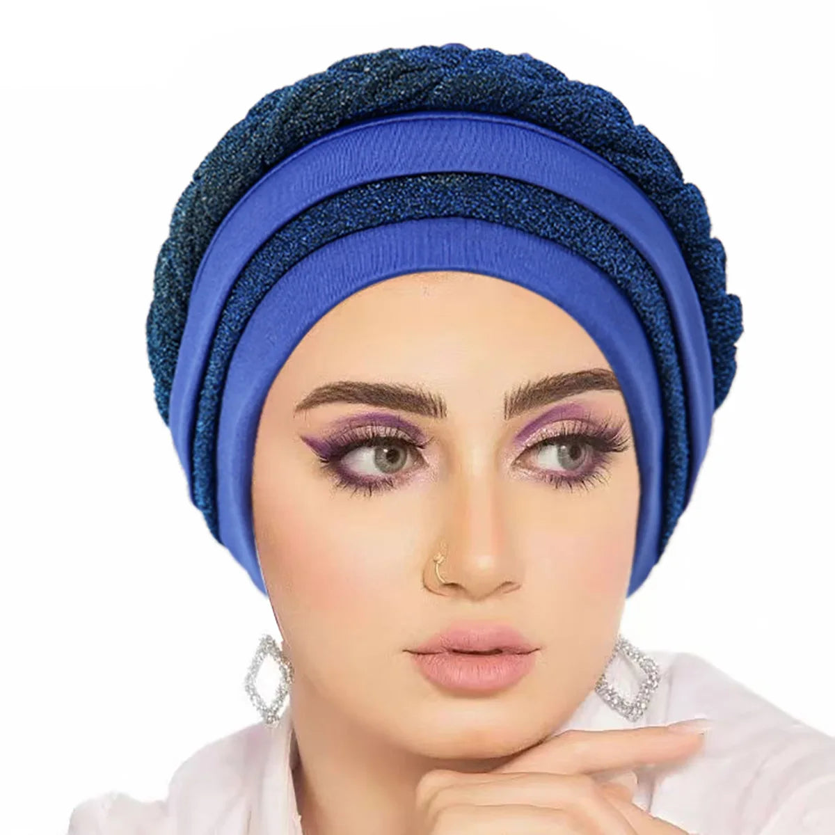 Women's Pleated Turbans in Various Colors