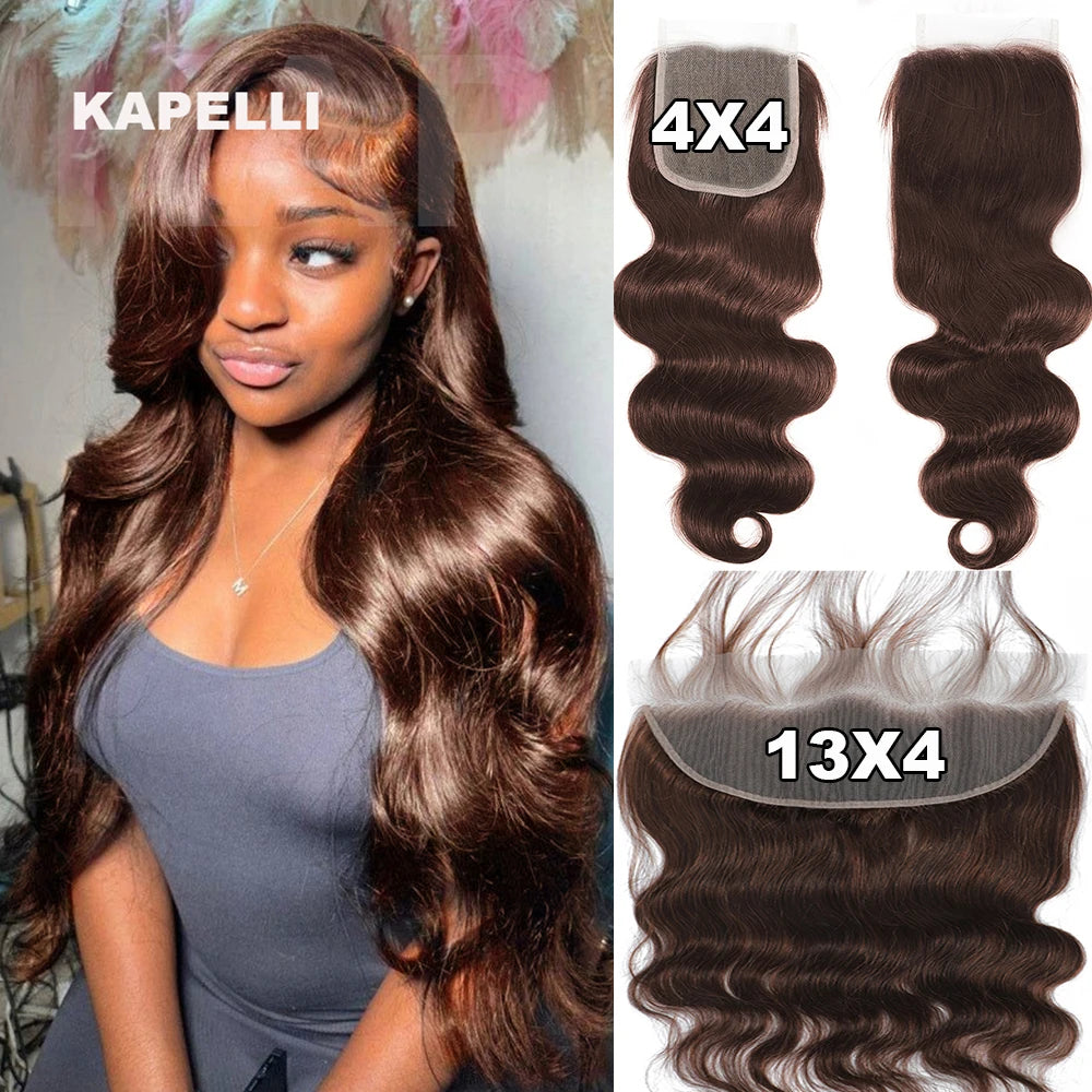 100% Remy Human Hair Transparent Lace Closure or Frontals - Various Options Available