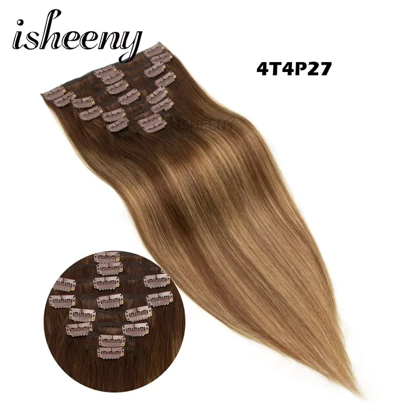 Straight Human Hair Clip Ins - Various Options Available