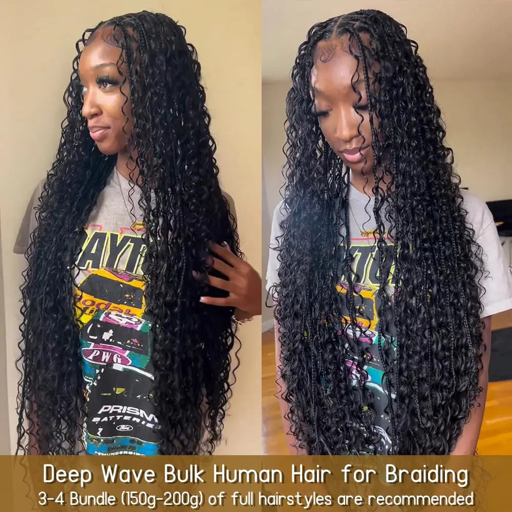 Wet and Wavy Human Hair Bundles for Braiding - Various Colors & Lengths Available