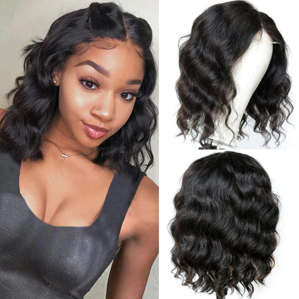 Loose Body Wave Bob - HD Glueless Pre-plucked Lace Front Human Hair Wig