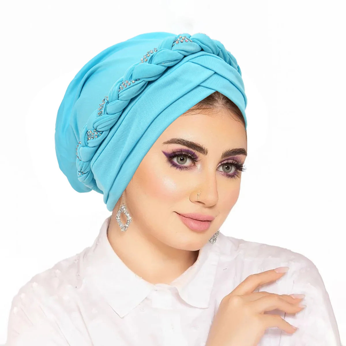 Women's Pleated Turbans in Various Colors