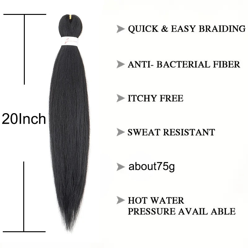 20Inch Yaki Synthetic Pre Stretched Braiding Hair