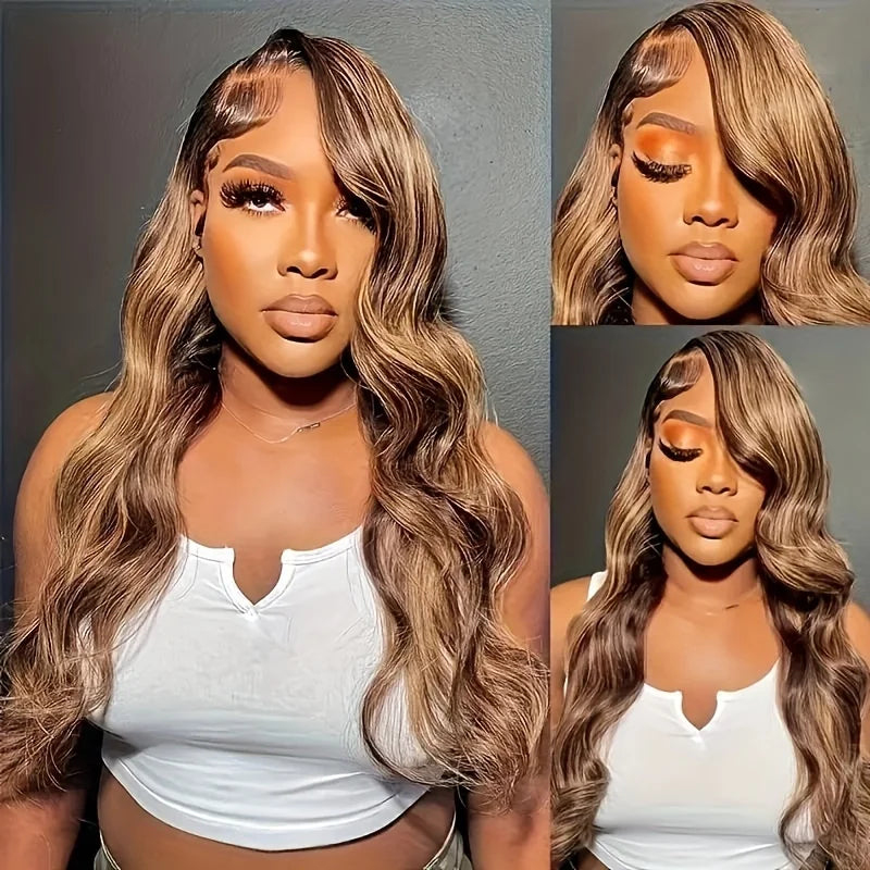 Ombre and Highlight Body Wave - HD Lace Frontal Human Hair Wig