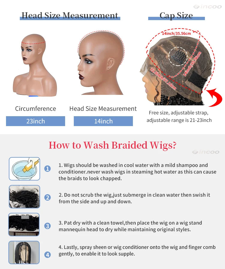 Boho Box Braided Full Lace Front Synthetic Wigs - Various Colors Available