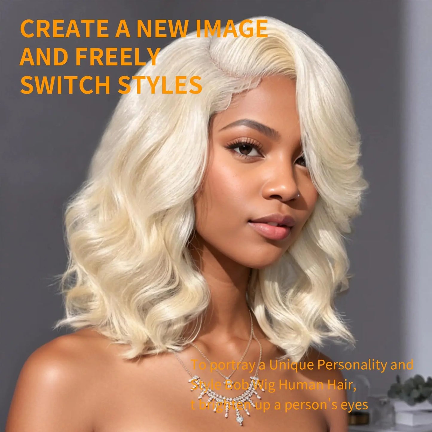 613 Blonde Loose Wave Short Bob - HD Lace Front Glueless Wig